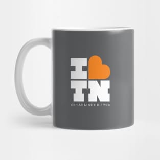 I Heart TN - White and Orange on Black Mug